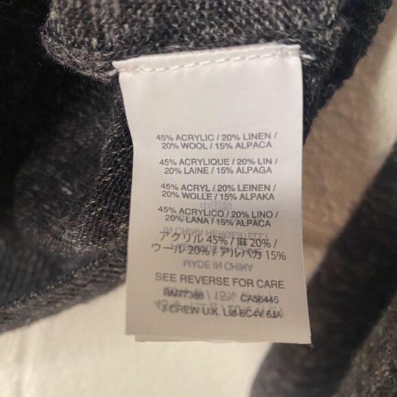 J Crew Mens Size Medium Crewneck Sweater Gray Linen Wool Alpaca Acrylic Pullover - Picture 6 of 8